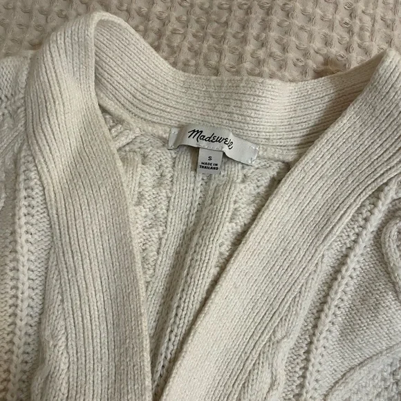 Madewell Cropped Cable Knit Cardigan - Picture 3 of 4